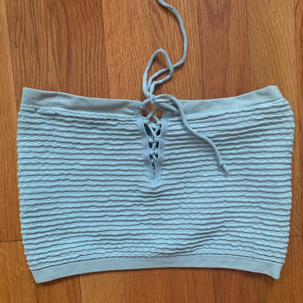 Urban outfitters light blue crop top